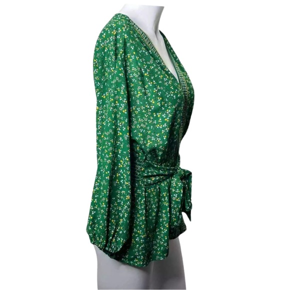 𝐌𝐚𝐱 𝐒𝐭𝐮𝐝𝐢𝐨 𝐆𝐫𝐞𝐞𝐧 𝐅𝐥𝐨𝐫𝐚𝐥 𝐋𝐨𝐧𝐠 𝐒𝐥𝐞𝐞𝐯𝐞 𝐁𝐥𝐨𝐮𝐬𝐞 - Picture 5 of 6